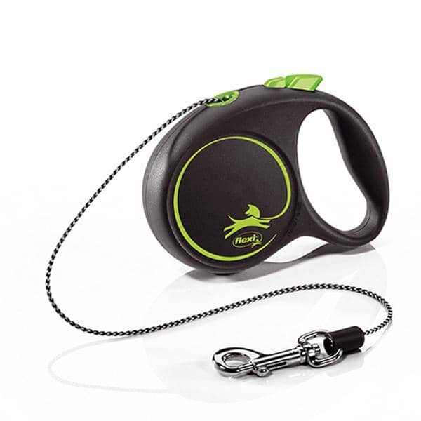 LAISSE FLEXI BLACK DESIGN CORD XS 3m VERT
