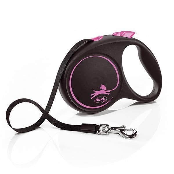 LAISSE FLEXI BLACK DESIGN TAPE S 5M FUXIA